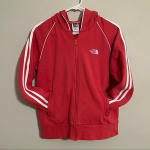 The North Face Pink Track Jacket with phone & headphone holder